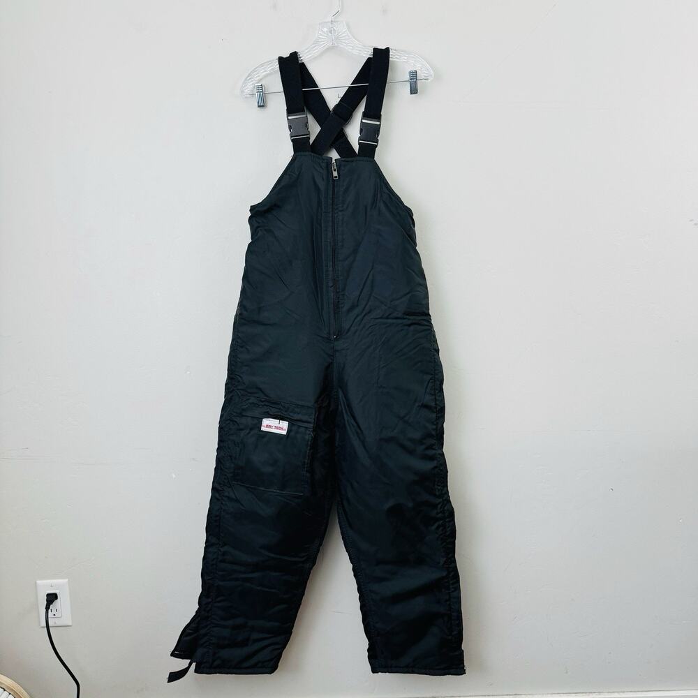 Snowrider Thinsulate Black Overall Bib Snow Pants Kids Size 12